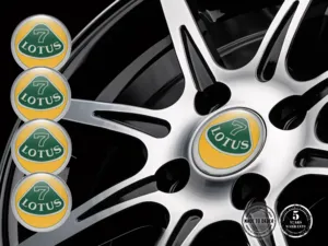 Lotus Domed Sticker Design High-Quality Wheel Emblems